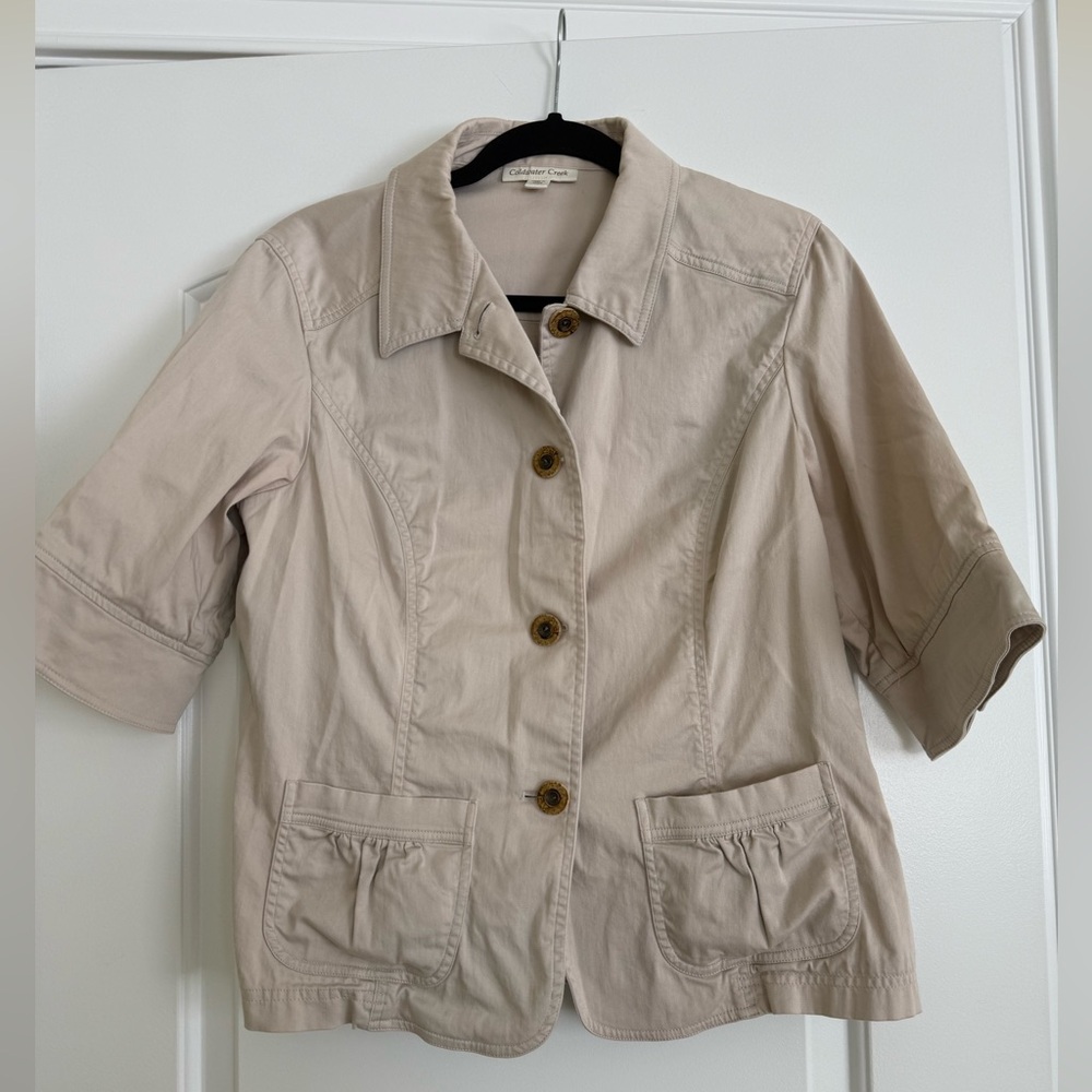 Coldwater Creek Light Tan Utility Jacket